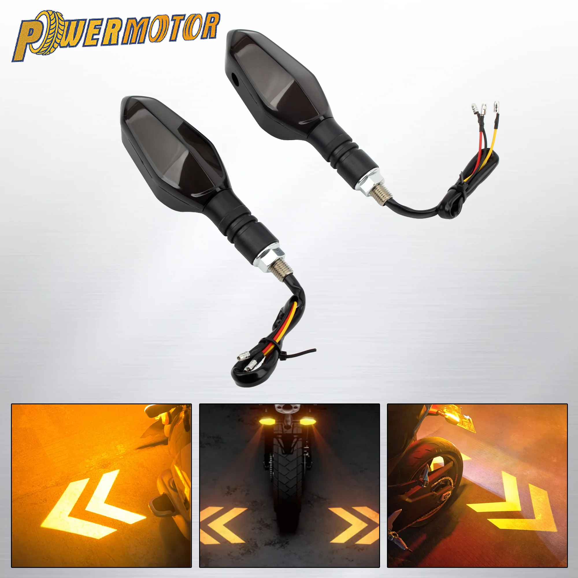 

Universal Motorcycle Turn Signal 3D Projection Arrow Indicator Light Flowing Flashing Signal Light Motorbike Scooters Moped Part