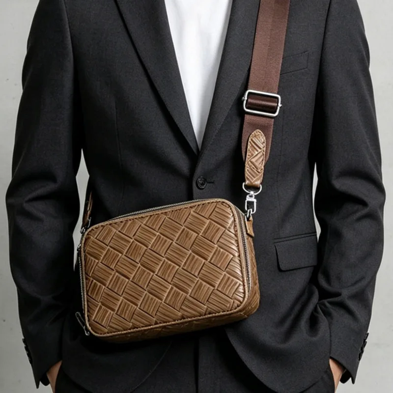 Fashion Crossbody Bag Men Women Diamond Pattern Box Crossbody Bags Unisex Luxury Brand Design Shoulder Bag Mini PU Leather Purse