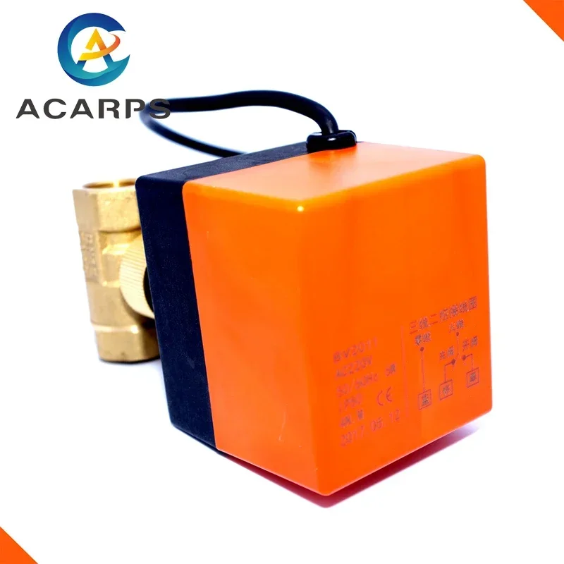 

DN40 Латунные моторизованные CR03 24 В постоянного тока 12 В постоянного тока 220 В переменного тока 3-ходовые шаровые краны с электрическим приводом 1,5 дюйма