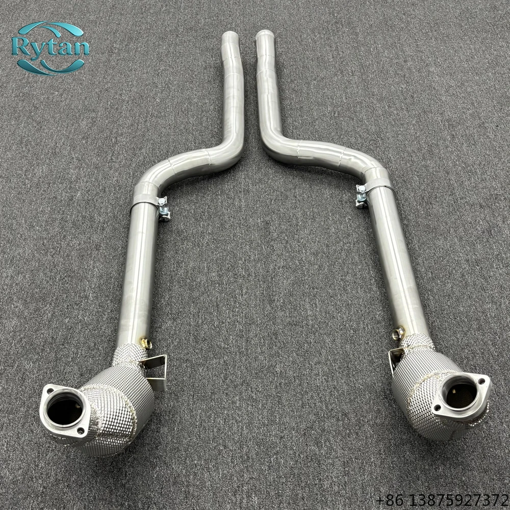 

Выхлопная система Rytan из нержавеющей стали с прямыми трубами Valvetronic и даунпайпом для W204 C63 6.2T