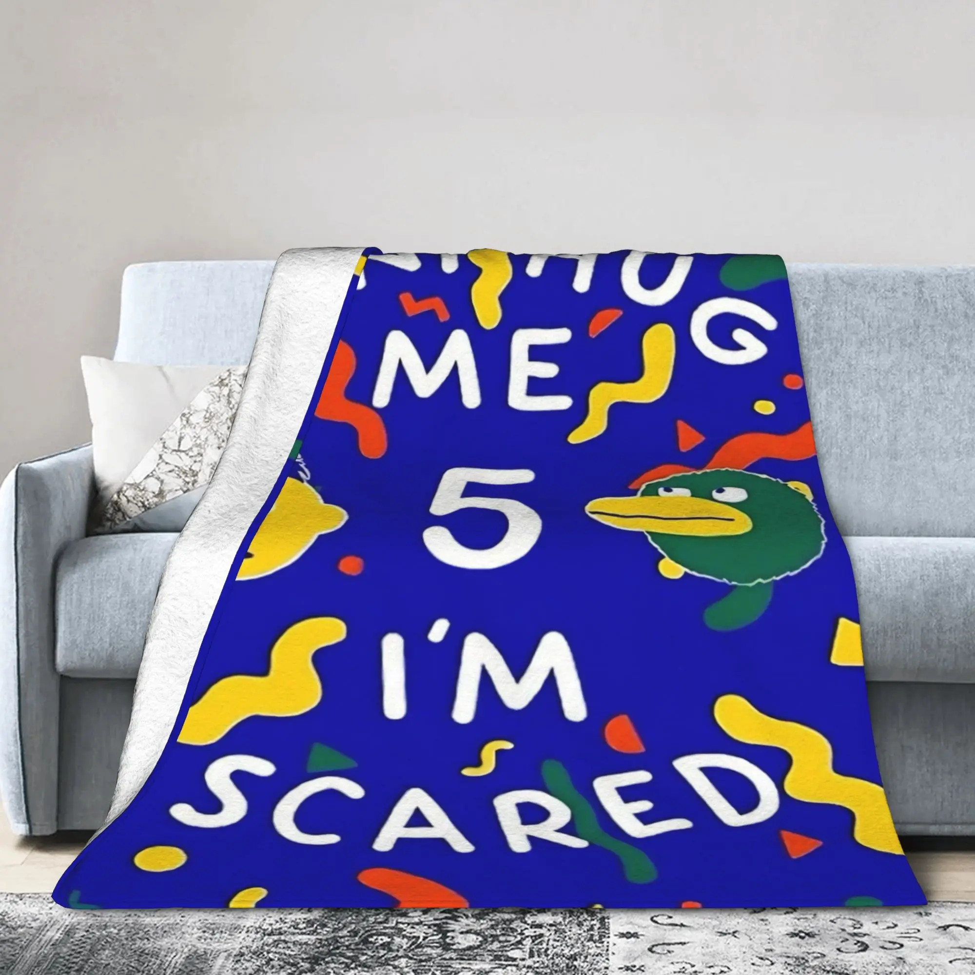New Arrival Don't Hug Me I'm Scared Blankets Ultra-Soft Coral Fleece Plush  Comfortable Throw Blanket Machine Washable