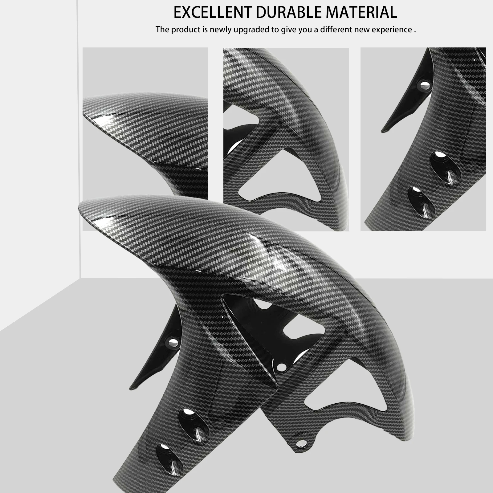 For Yamaha YZFR1 R1 2015-2022 YZFR6 R6 2017-2021 MT-10 2016-2018 Motorcycle ABS Carbon Fiber Pattern Front Fender Splash Guard
