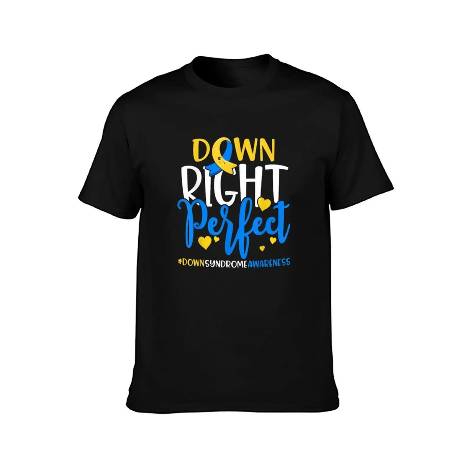 Down Syndrome Awareness Shirt Down Right Perfect T-Shirt Summer Casual Cotton Tee Oversized Streetwear Tops Unisex Men Women
