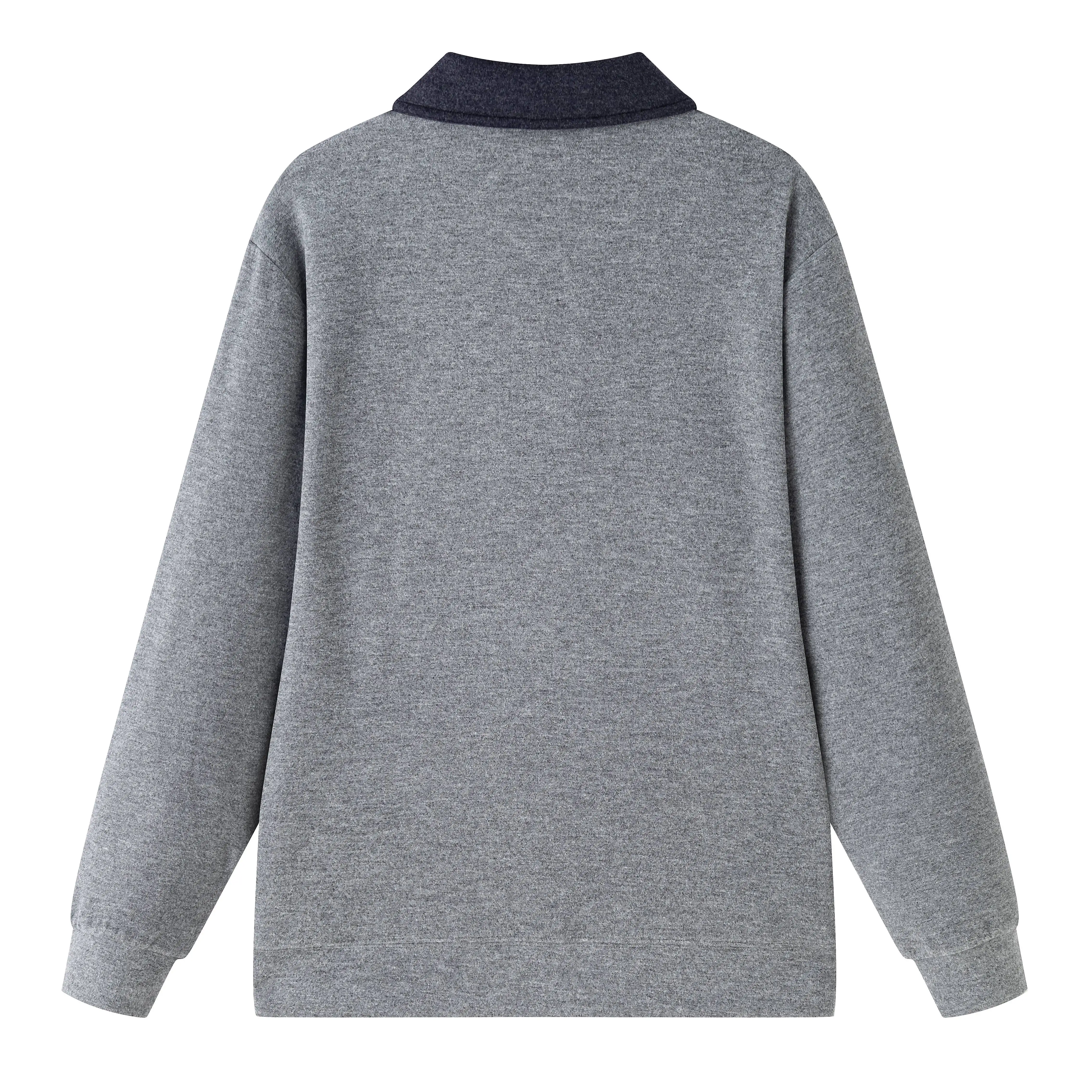 Men Splice Collar Loose Casual Pullover Sweatshirts Autumn Winter Streetwear Vintage Fashion Hoodies Sweatshirts Coat Tops