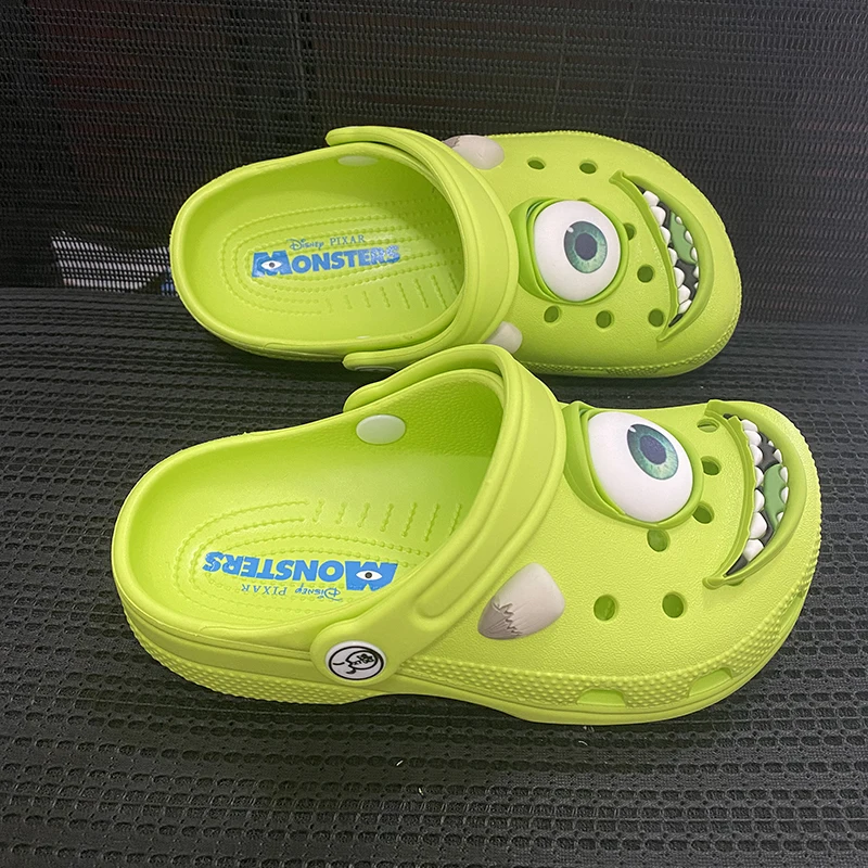 

New Monsters University Mike Michael Wazowski Children Outdoor Sandals Cartoon Solid Waterproof Slippers Breathable Eva Shoes