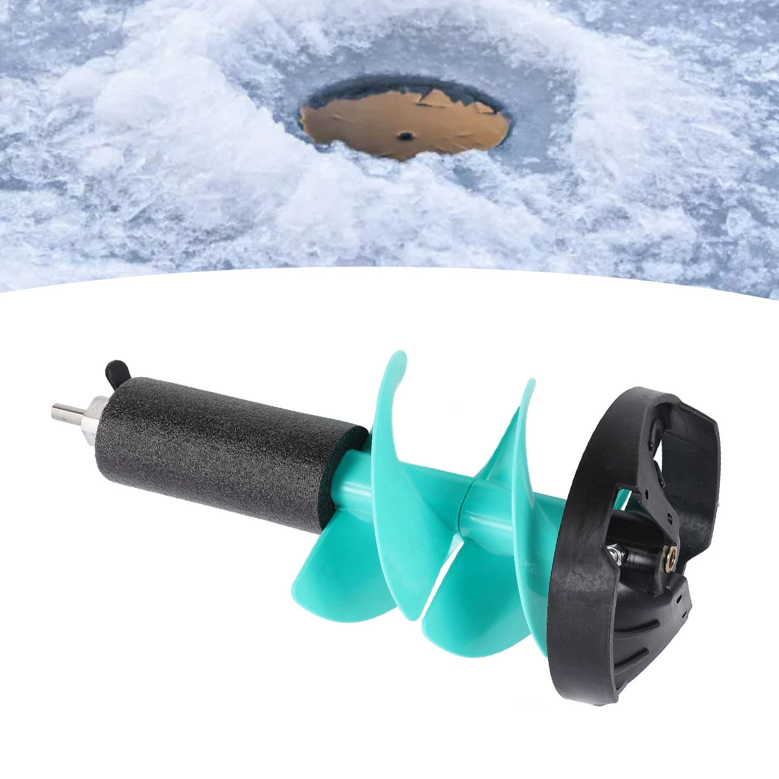 

Ice Auger Tool Rustproof Auger Drill Bit Robust Lightweight High Accuracy 8in Diameter with Positioner for Winter Activities