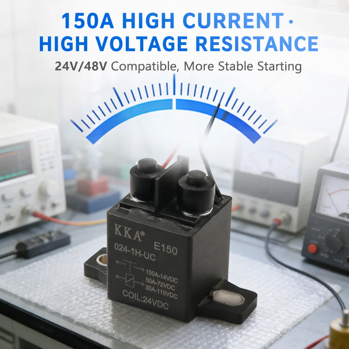 [2pcs/box]KKA-E150 High Power Contactor Relay 150A 12V/24V/32V/48V/72V Automotive Relay for Cars  High Voltage New Condition