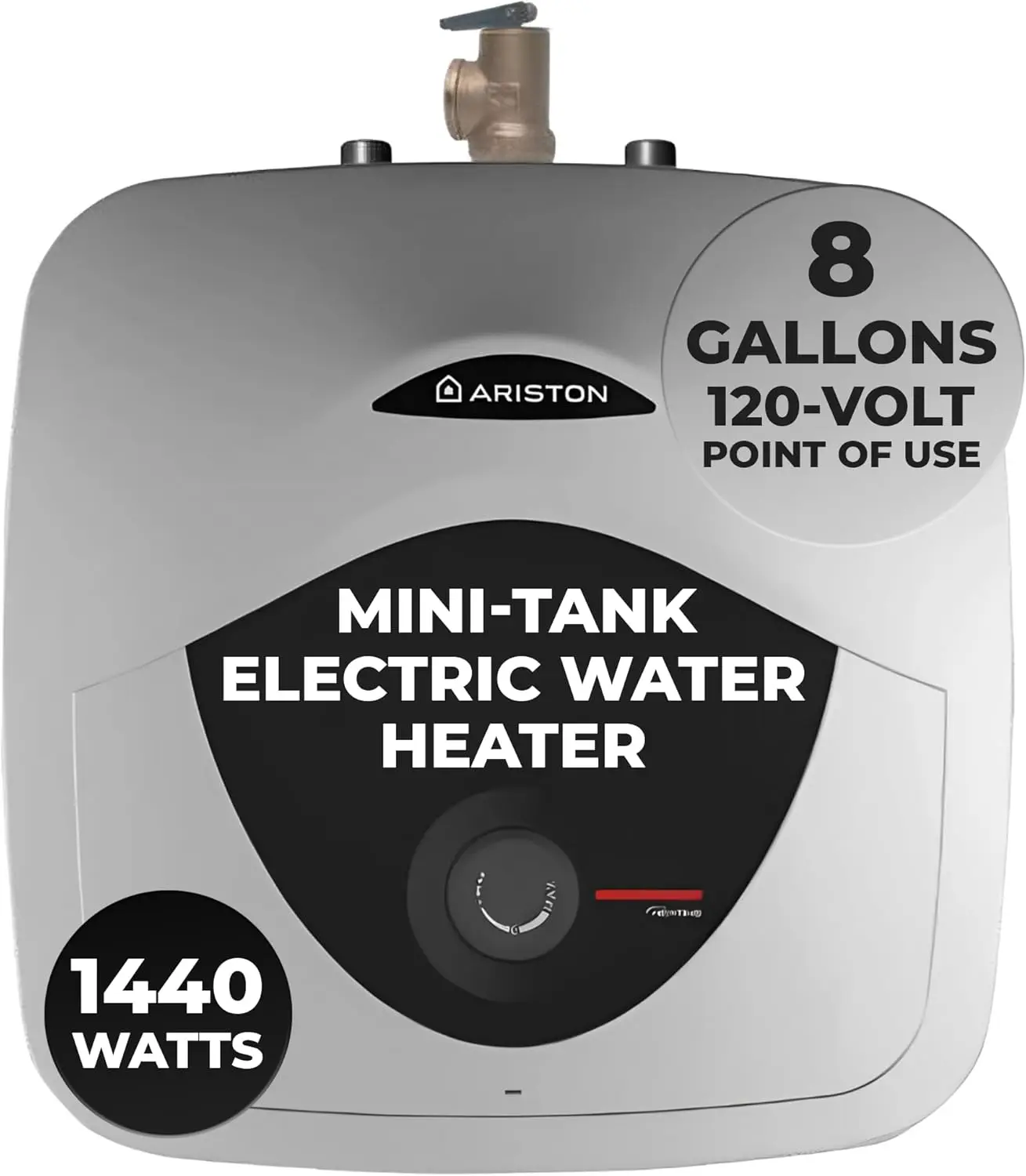 Andris Mini-Tank Electric Water Heater – Heating Solution for RV and Compact Spaces Smart Boost 120-Volt 8 Gallon Capacity