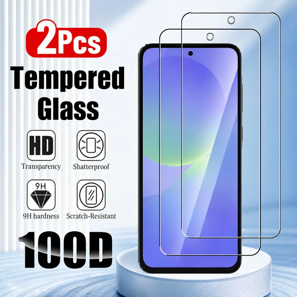 2 Stück Panzerglas für Samsung Galaxy A15 A16 A17 A25 A26 A27 Displayschutz für Samsung Galaxy A33 5G A35 A36 A37 A52 HD