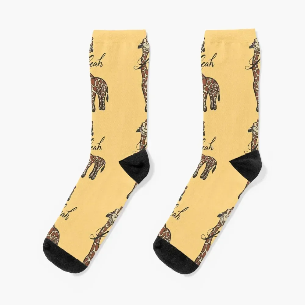 Giraffe Writing Name Leah Socks Running anime christmas gift Argentina Socks For Men Women's