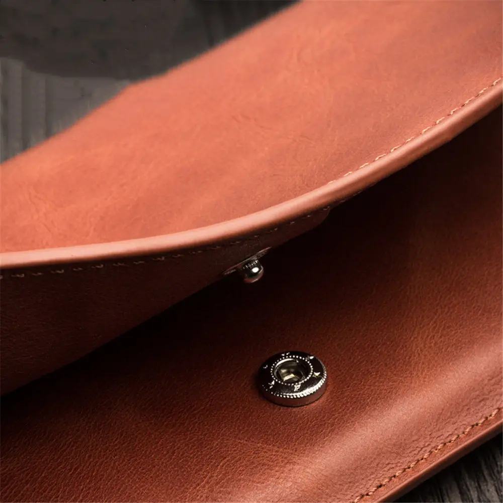 พรีเมี่ยมกระเป๋าสตางค์หนัง Cowhide สําหรับ Huawei Mate Xs 2/Xs น้ํามันขี้ผึ้งธุรกิจคลุมทั้งหมด