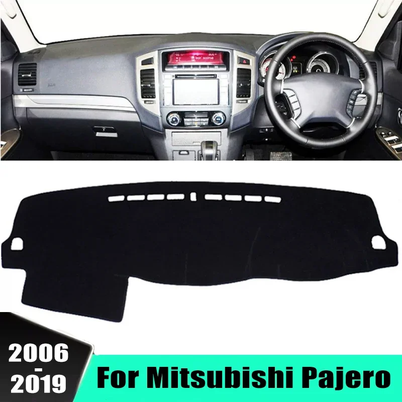 

Крышка приборной панели автомобиля, коврики от солнца, избегайте световых накладок, защитная приборная панель для моделей Mitsubishi Pajero 2006-2019 гг.