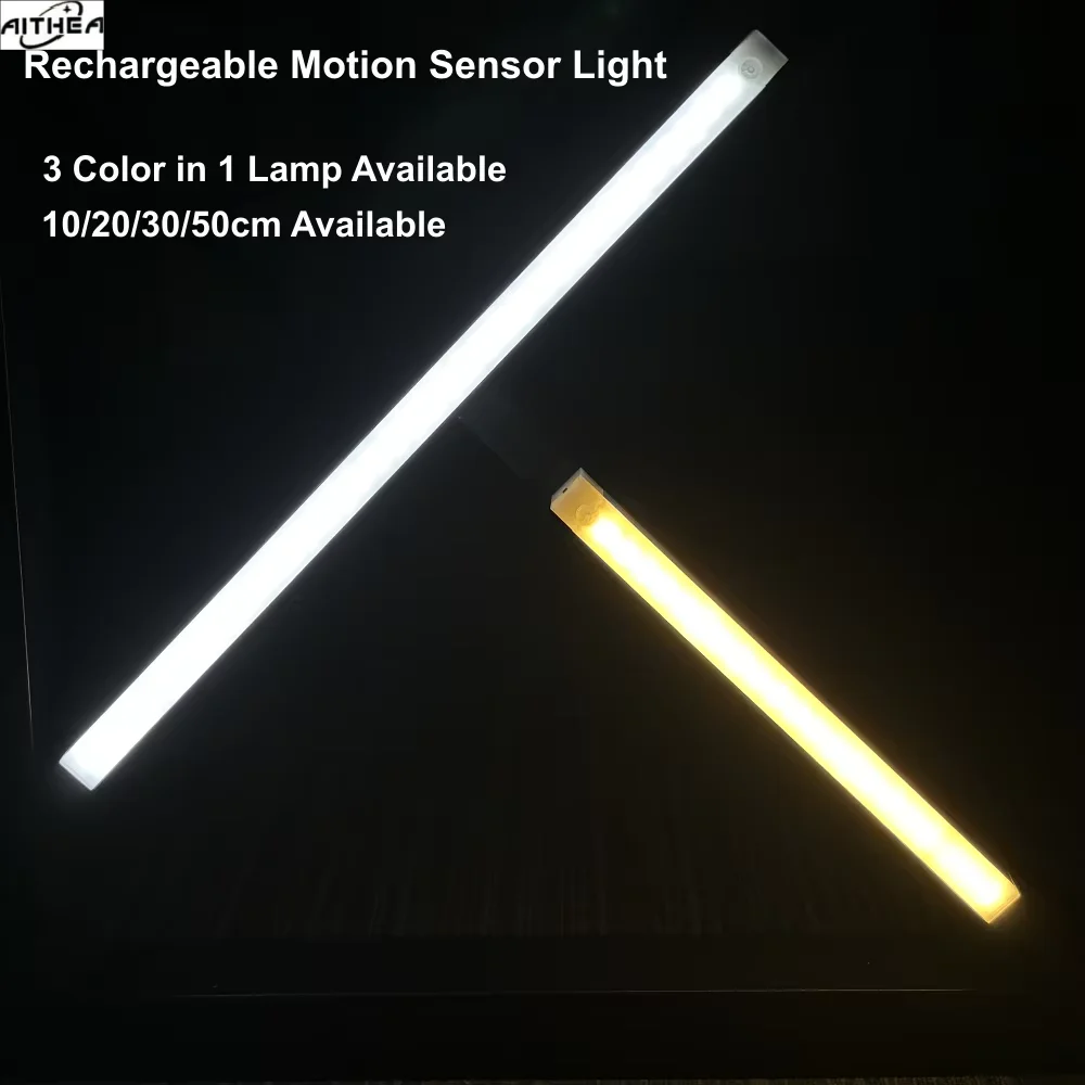 AITHEA Wireless LED Night Light Motion Sensor Light Closet Night Lamp For Kitchen Detector Light Cabinet Staircase Backlight