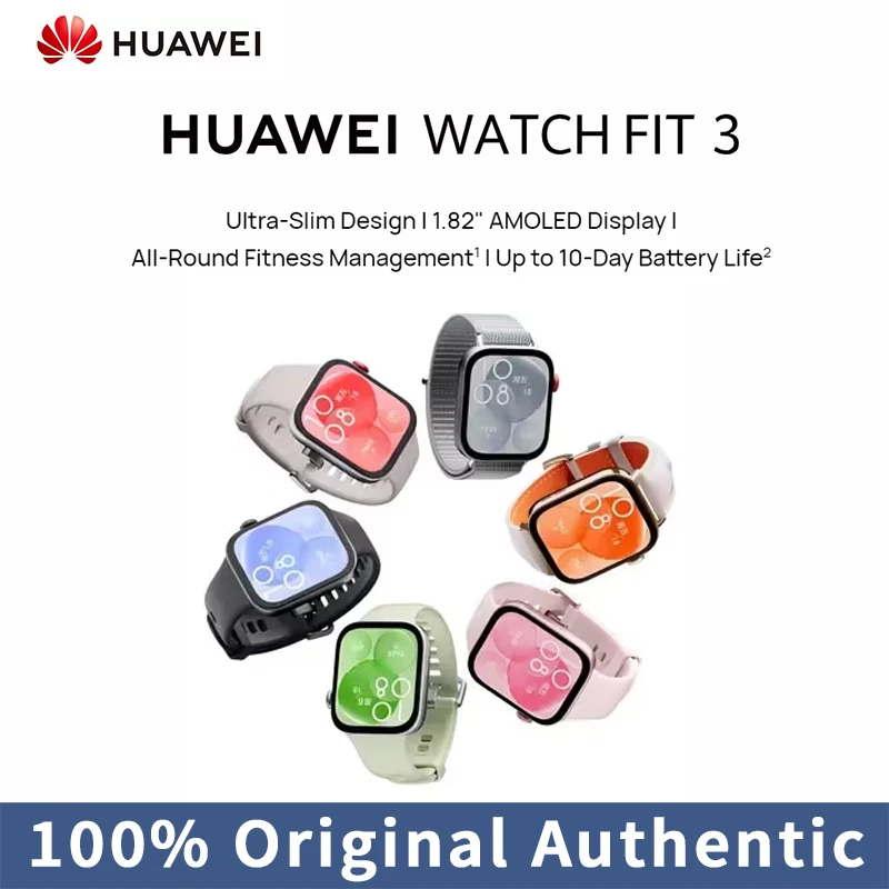 The Huawei Smart Fitness Watch WATCH FIT 3 has Bluetooth calling, health management, and NFC functionality