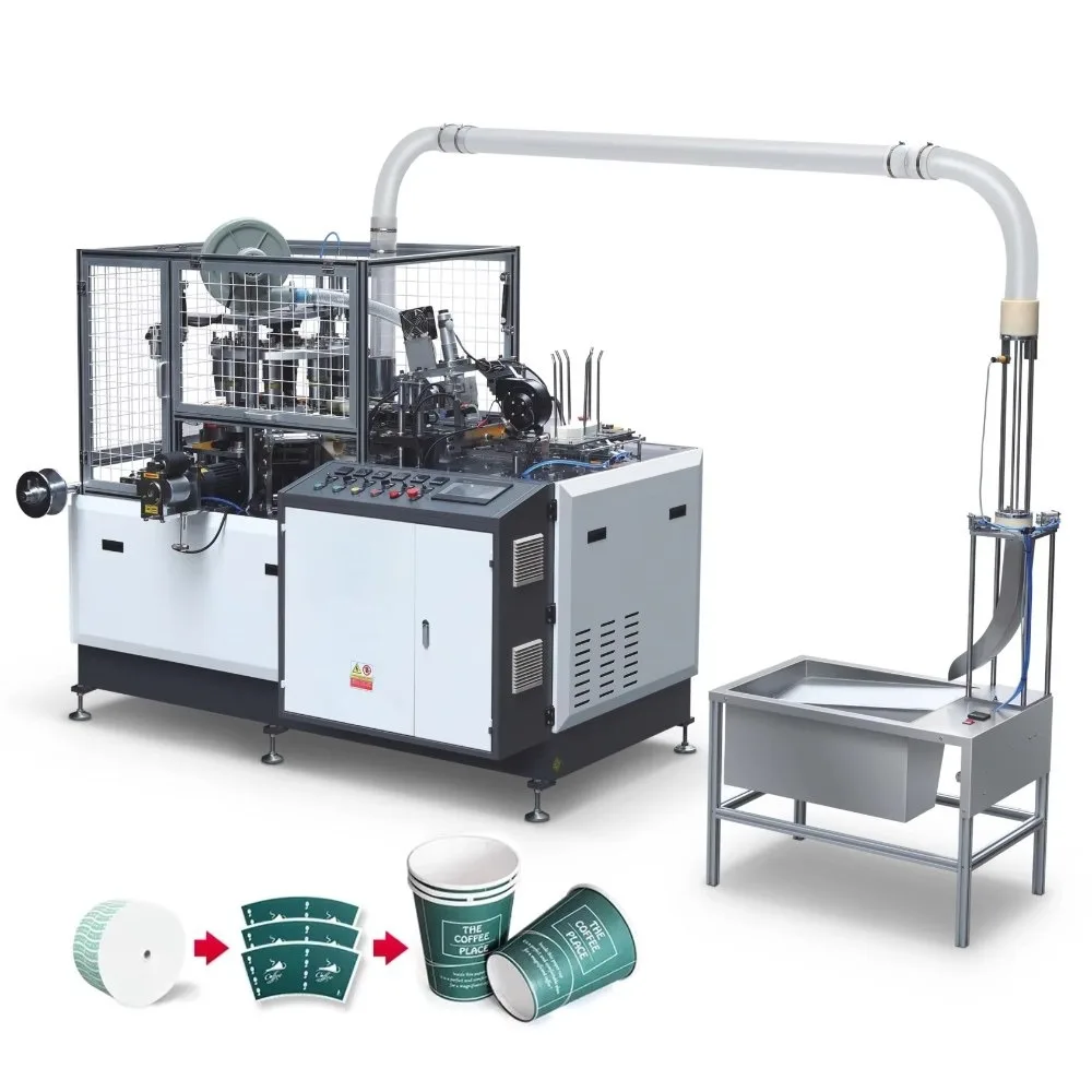 خط إنتاج آلة تصنيع الأكواب الورقية للاستعمال مرة واحدة أوتوماتيكي بالكامل 2-16 أونصة بسعر منخفض