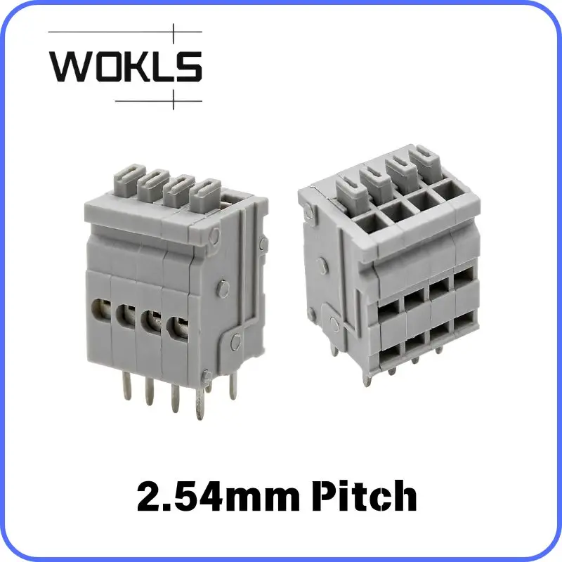 25PCS/50PCS 2.54mm Pitch Spring Terminal Block PCB Connector DG211V-2.54
