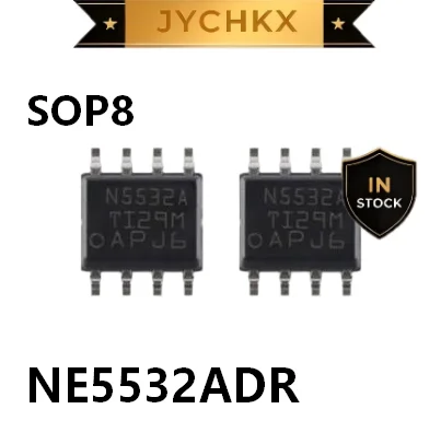 10PCS New Original NE5532ADR SOP8 SOIC-8 Dual Channel Audio Op Amp Low Noise High Bandwidth Operational Amplifier IC Chip