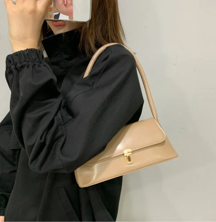 Französische Kleine Trendige Umhängetaschen für Damen 2025 Neuer Stil Modische Handtaschen Vielseitige und Stilvolle Umhängetasche Komplett – Detail 13