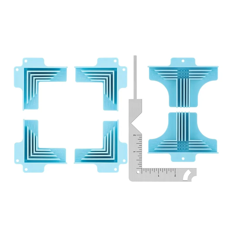 

7 упак. угловых направляющих для ящиков ДСП, с направляющей для обложек книг 5-в-1, металлическая переплетная обложка, инструмент для изготовления коробок