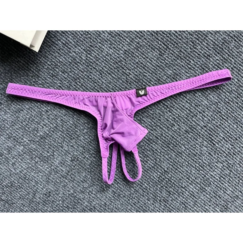 Open Penis G-string Men Erotic Panties Jj Sheath Underwear T-back Underpants Cock Hole Panties Gay Bare Butt Thongs Lingerie