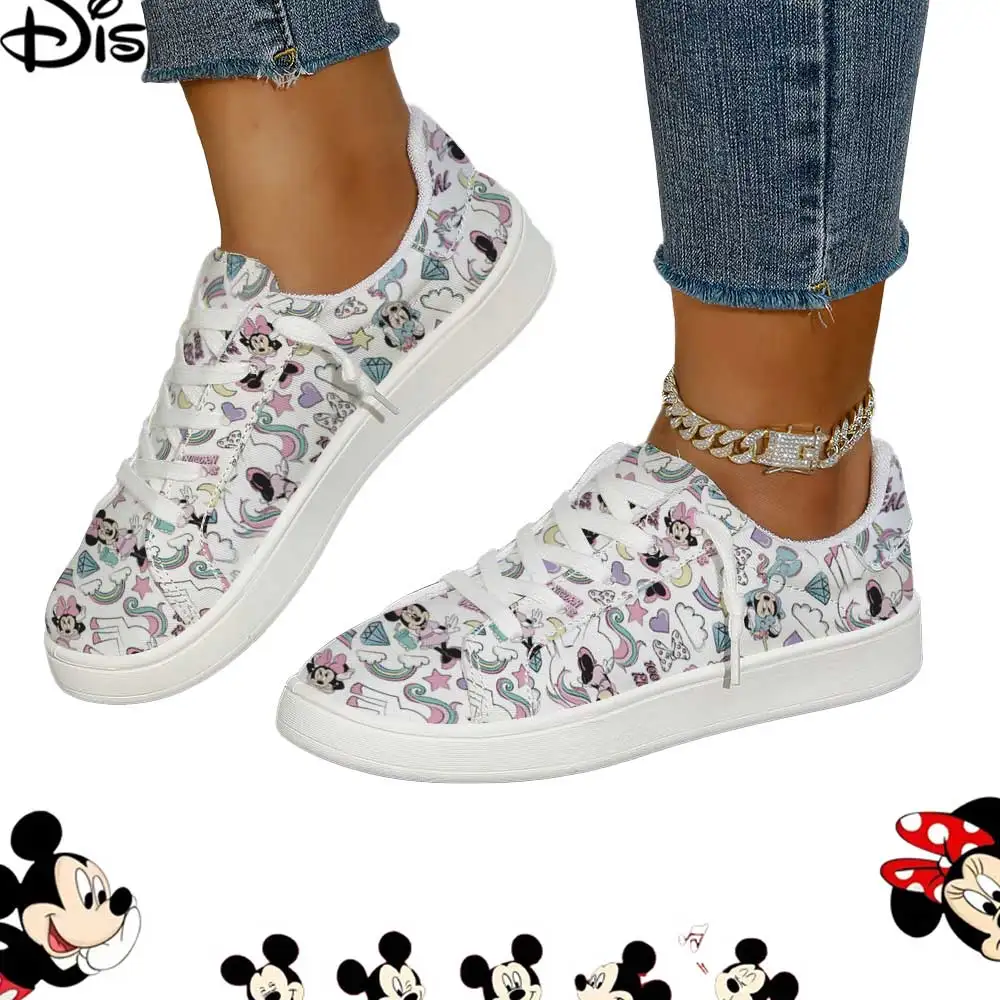 

Кроссовки Disney Minnie Mouse Magical Rainbow Low Top – удобная обувь без шнурков для женщин и девочек-подростков.