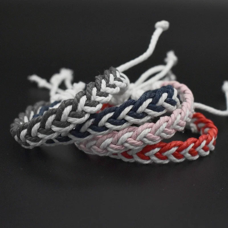 Sport Style Men Hand Colorful Woven Rope Bracelet Couple Adjustable Paracord Bracelet for All Ages Gift