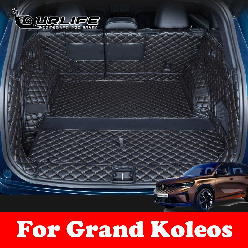 For Grand Koleos  Geely Monjaro KX11 2024 2025 Car Boot Mat Rear Trunk Liner Cargo Leather Tray Protector Accessories Mats