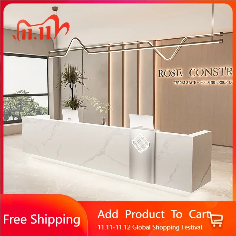 

European Counter Aesthetic Salon Reception Help Desk Modern Furniture Long Beauty Institute Luxury Mostrador Home Furniture