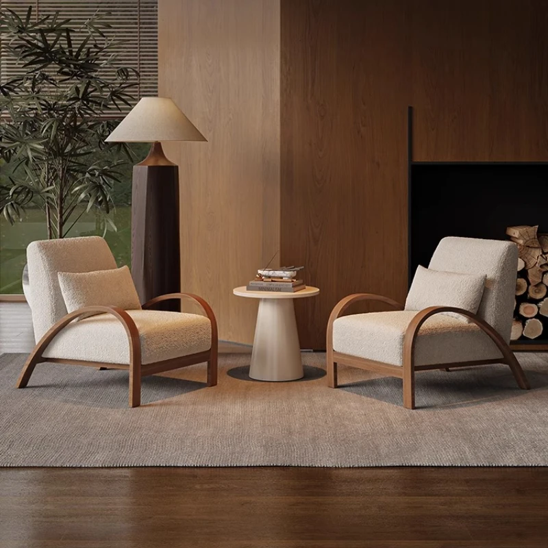 مصمم كرسي أريكة فردي على طراز Wabi Sabi، غرفة المعيشة، الشرفة، الإقامة المنزلية، الفندق، منطقة الراحة، الاستقبال، الاستقبال، كرسي الترفيه