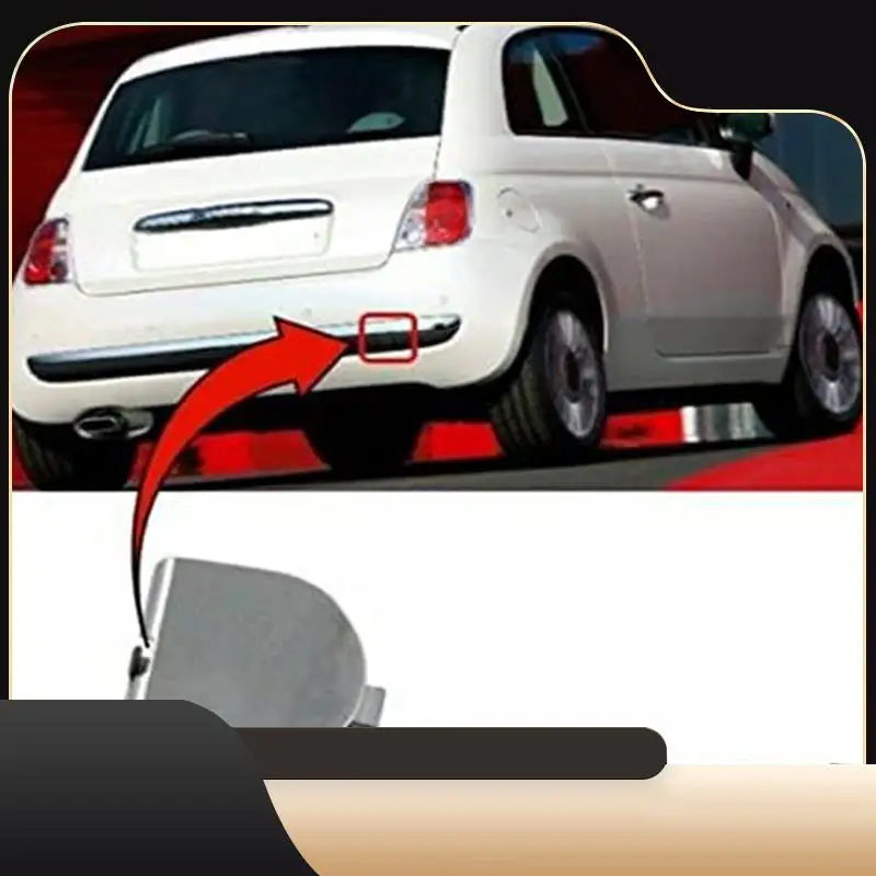A13Z-735455393 Rear Bumper Towing Cover Trailer Hook Cover Tow Hook Eye Cover For Fiat 500 07-12 Spare Parts Accessories