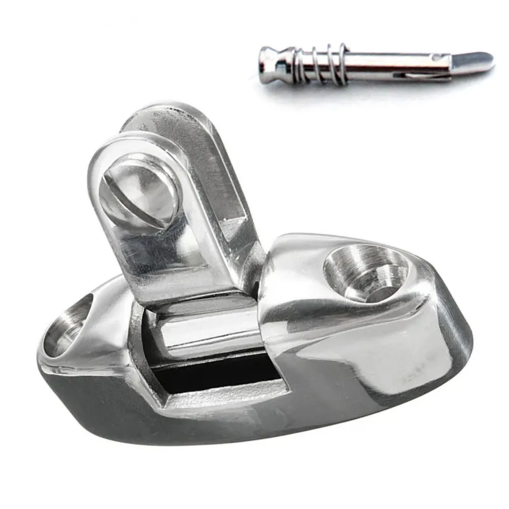 Side Mount Deck Hinge Swivel in 316 Stainless Steel for Bimini Tops Resistant Hardware for Marine Applications