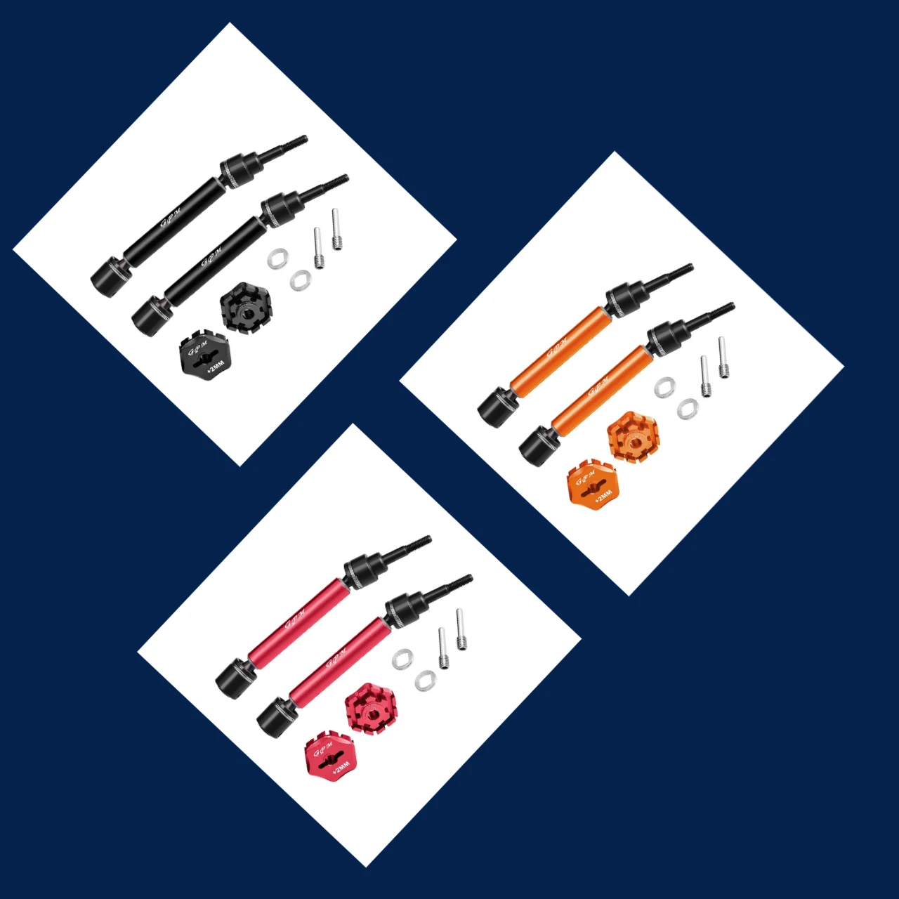 

GPM Front/Rear Adjustable CVD Drive Shaft+Hex Adapter TRAXXAS 1/10 Maxx,1/8 Maxx Slash