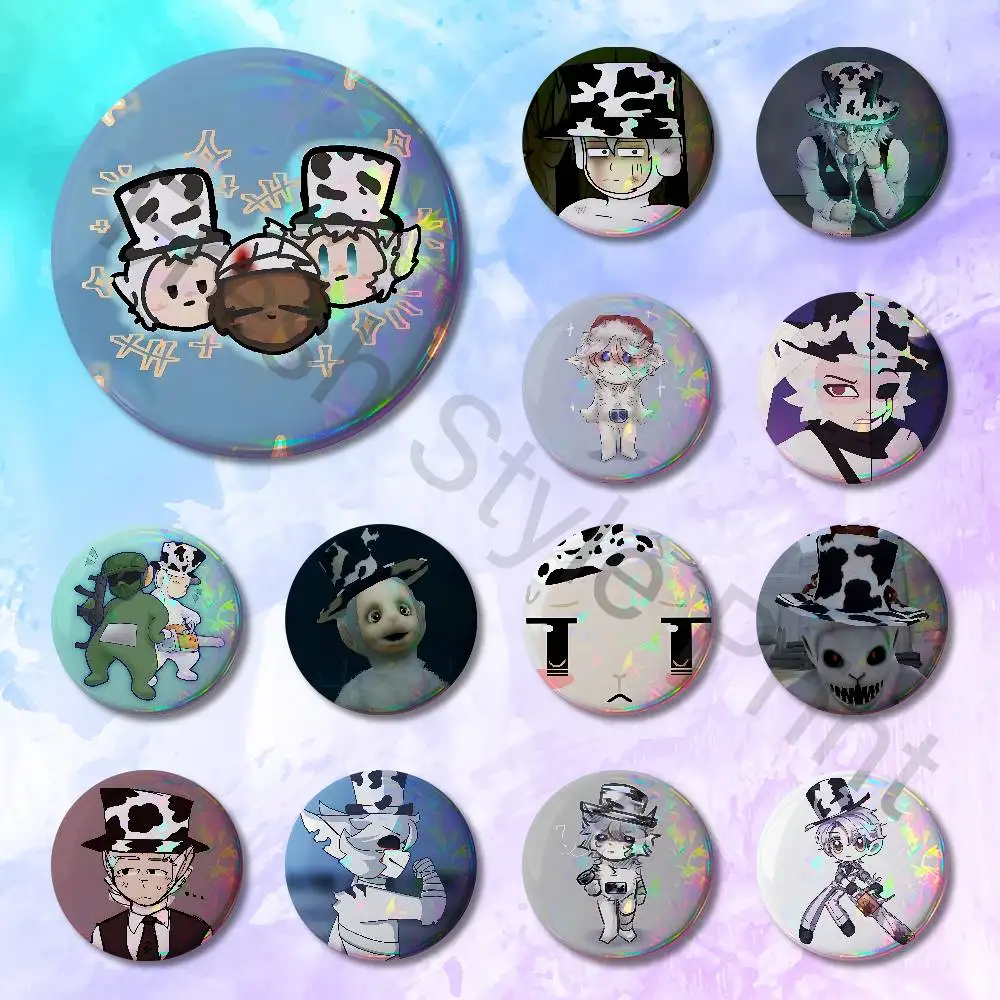 S-Slendytubbies 3 G-Guardian Pins 58mm Lindos broches de dibujos animados hechos a mano para accesorios de mochila