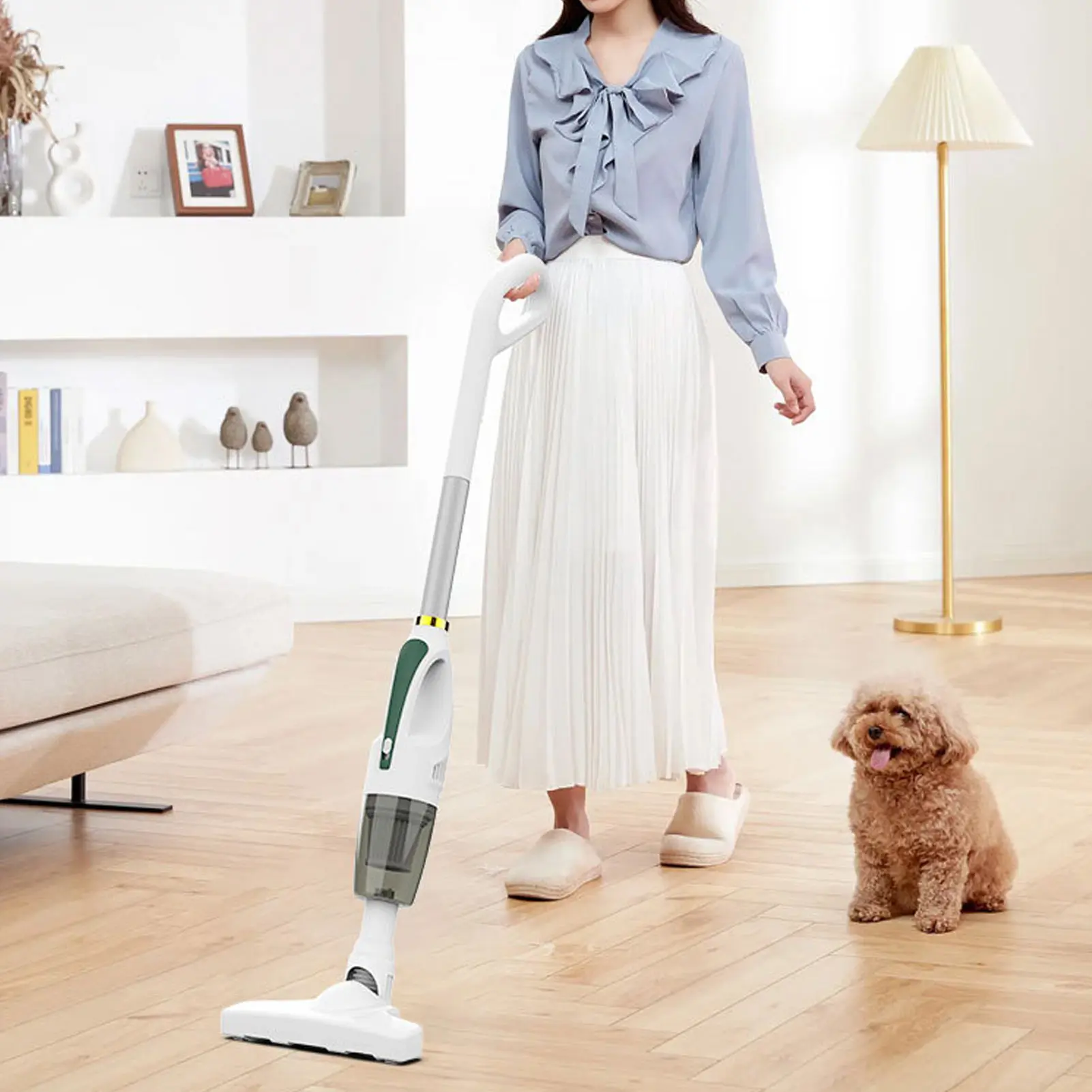 مكنسة كهربائية محمولة مع 4 رؤوس شفط قوي 30 دقيقة التحمل منخفضة الضوضاء إزالة شعر الحيوانات الأليفة اللاسلكي للسيارة المنزلية