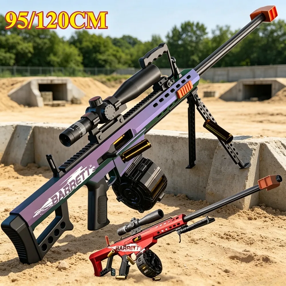 

Oversized Simulation Sniper Rifle Electric Powered Shell Eject Soft Bullet Toy Gun Ideal for Outdoor Shooting Games Kids Gift