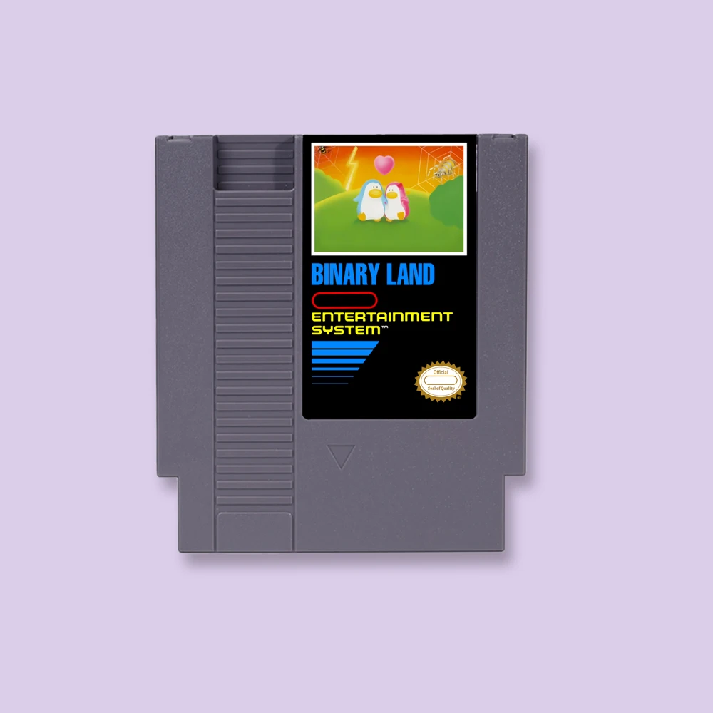 

Binary Land Game Cartridge Action Game For NES 8Bit 72PIN Consoles Game Card