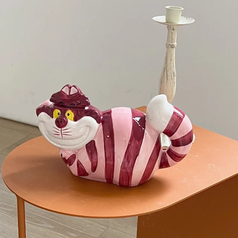 Disney Alice nel paese delle meraviglie Cheshire Cat Action Figure Toy Anime Cat teiera Cute Kettle caffettiera Flagon regalo per bambini ragazze