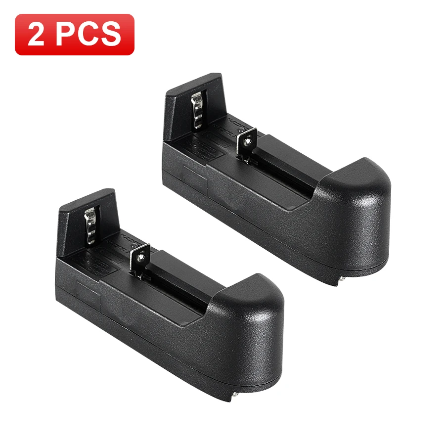 

2 шт., европейская стандартная вилка 26650, зарядное устройство с одним слотом, интеллектуальная зарядка, специальное автоматическое зарядное устройство для литиевой батареи