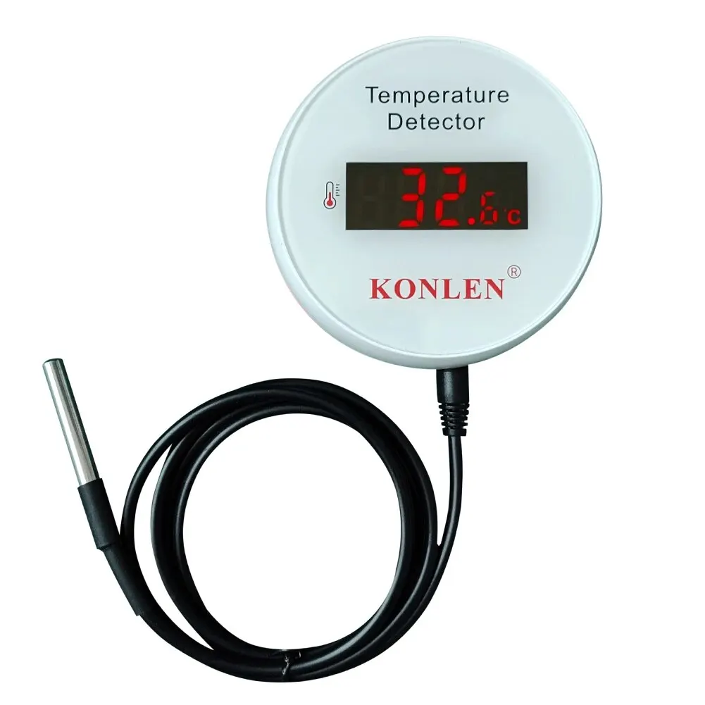 KONLEN Tuya Wifi Temperature Sensor 3m Probe Wire Digital Thermometer Smart Life Home Water Pool Freezer Thermostat Remote Alarm