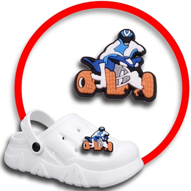 Kart Racing Shoe Charms for Crocs Sandals Women Clogs Pins Shoe Decorations Accessory Men Badges Girls Kids Shoes Accessories