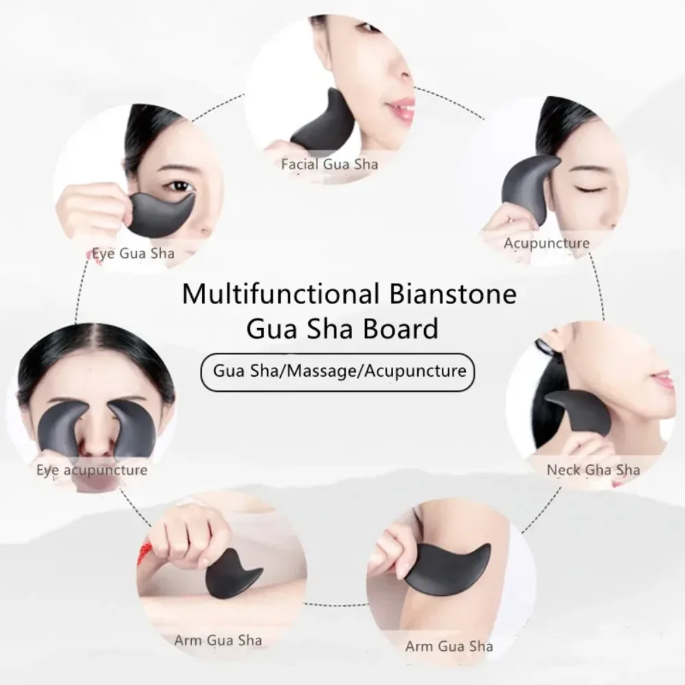 Smooth Natural Jade Gua Sha Board Portable Home Facial SPA Massage Tool Gentle Daily Skin Care Unisex Beauty Accessory
