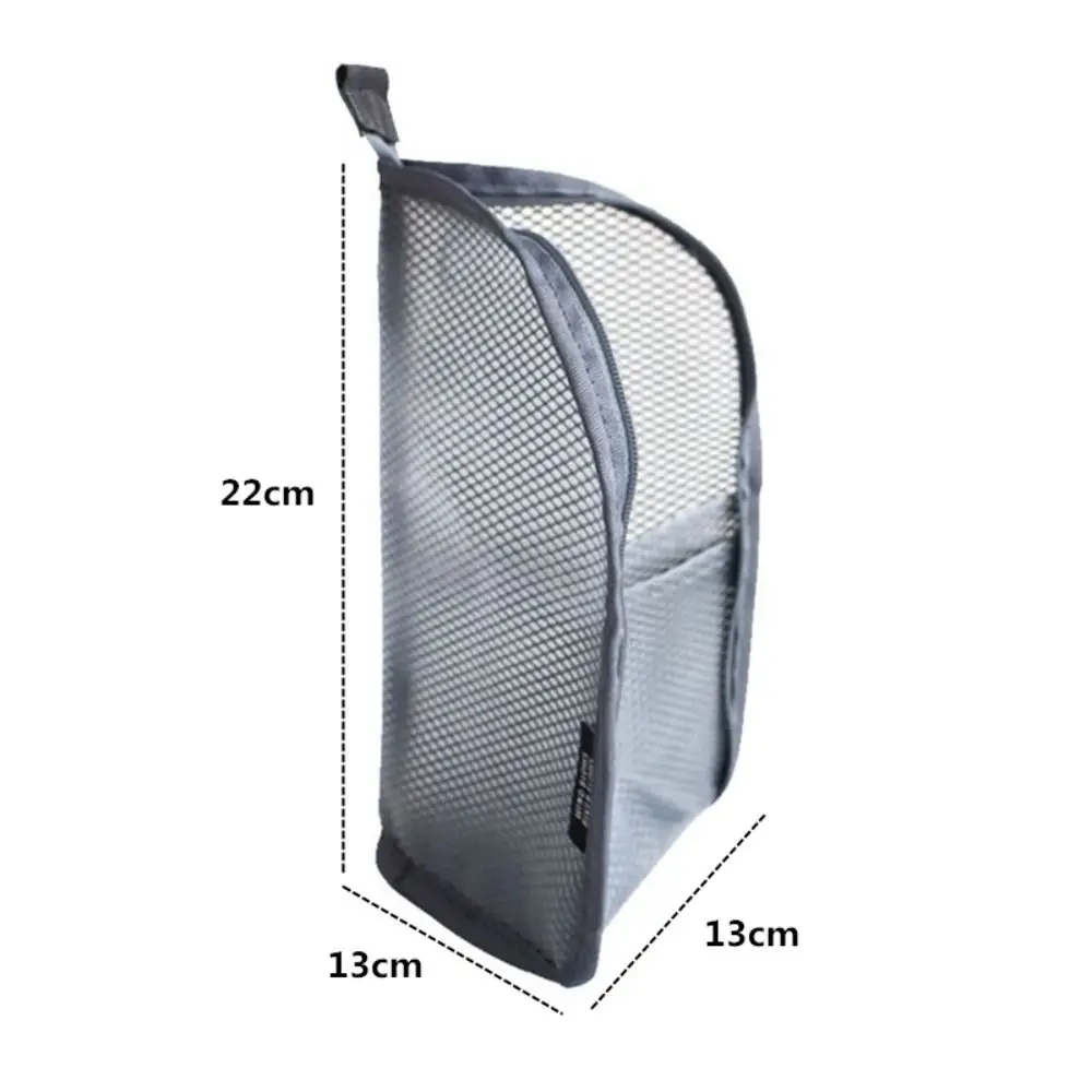 Portable Stand Makeup Brush Bag Mesh Zipper Cosmetic Bag Washing Organizer Toothbrush Bag Travel - view 6