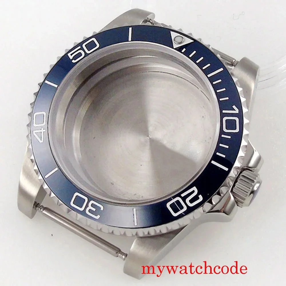 Caja de reloj impermeable con inserción azul marino para NH34 NH35 NH36 NH72 ETA2824 PT5000 MIYOTA DG MINGZHU 904L banda 40mm caja de acero