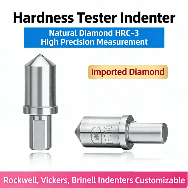 Natural Diamond Hardness Tester Indenter, HRC-3 HRB, Rockwell/Vickers/Brinell, Digital Display Measuring Accessory