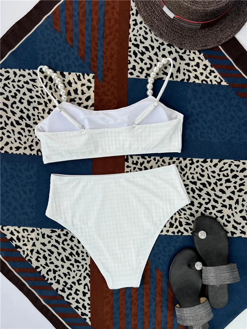 เครื่องประดับเอวสูงบิกินี่ชุดว่ายน้ําชายหาดผู้หญิง Stroj kapielowy Tankini Femme Maio Biquinis Mujer Banador Badpak