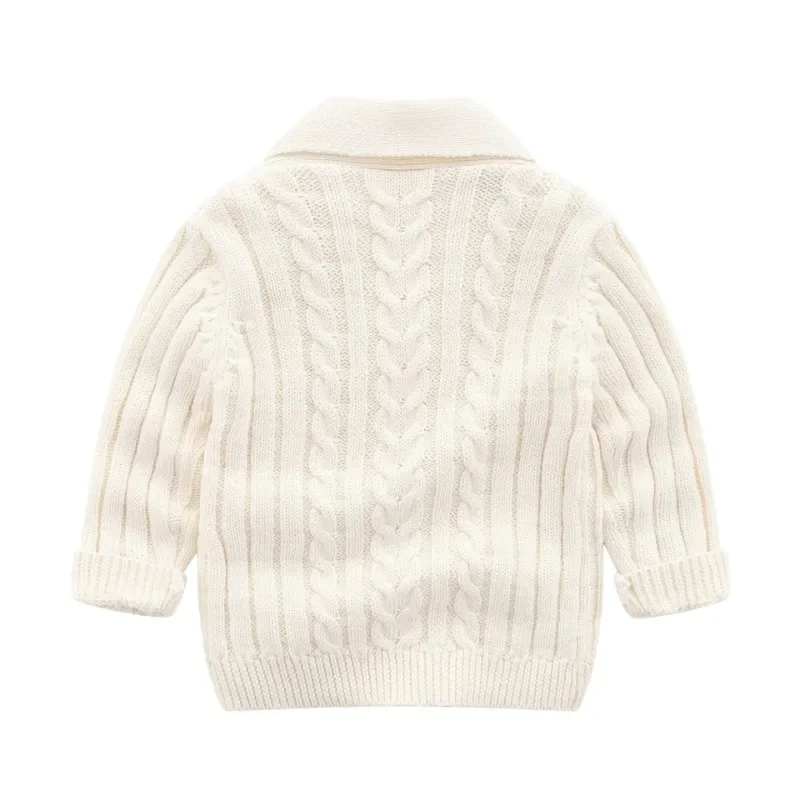 Autunno Kintted Gentleman neonato giacca vestiti del bambino ragazzi Cardigan lavorato a maglia giacca per bambini maglione infantile cappotto per