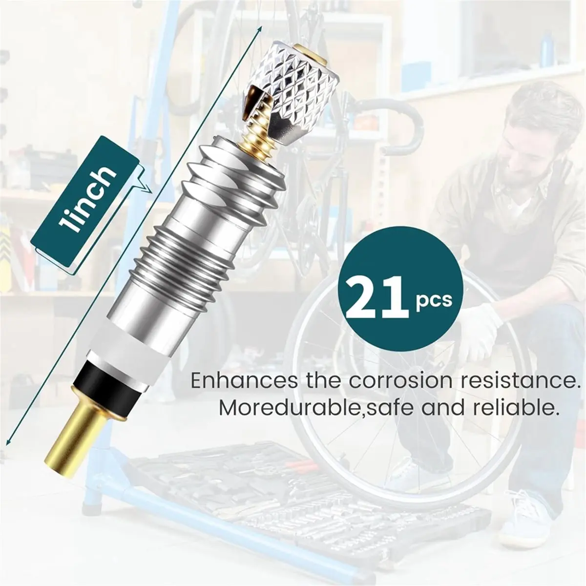 618 Mega Sale Valve Core & Stem Leak-Proof Valve Cores and Remover Tool Universal for Tubeless Road/MTB Bike Tires