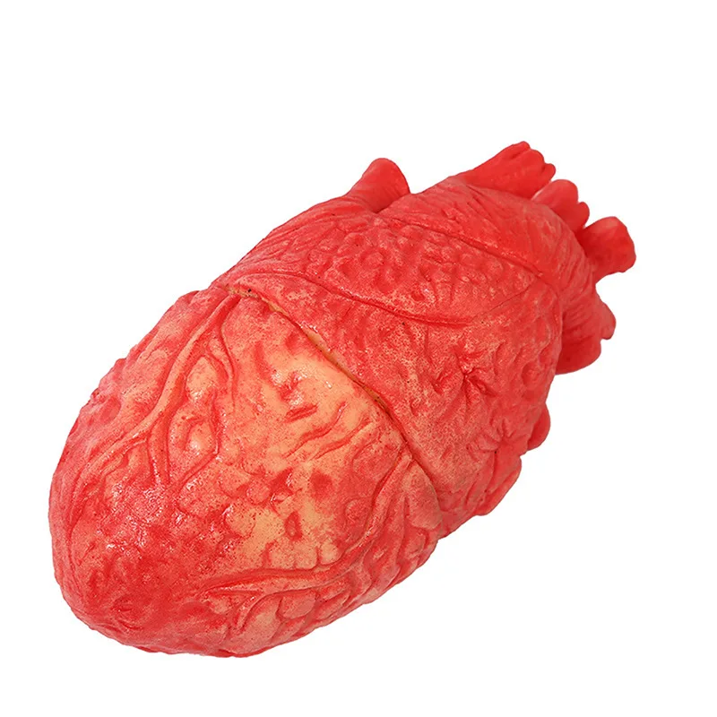 1PC Halloween Horrible Bloody Severed Horror Scary Human Heart Lifesize Scary Fake Rubber Gory Body Part Halloween Decorations