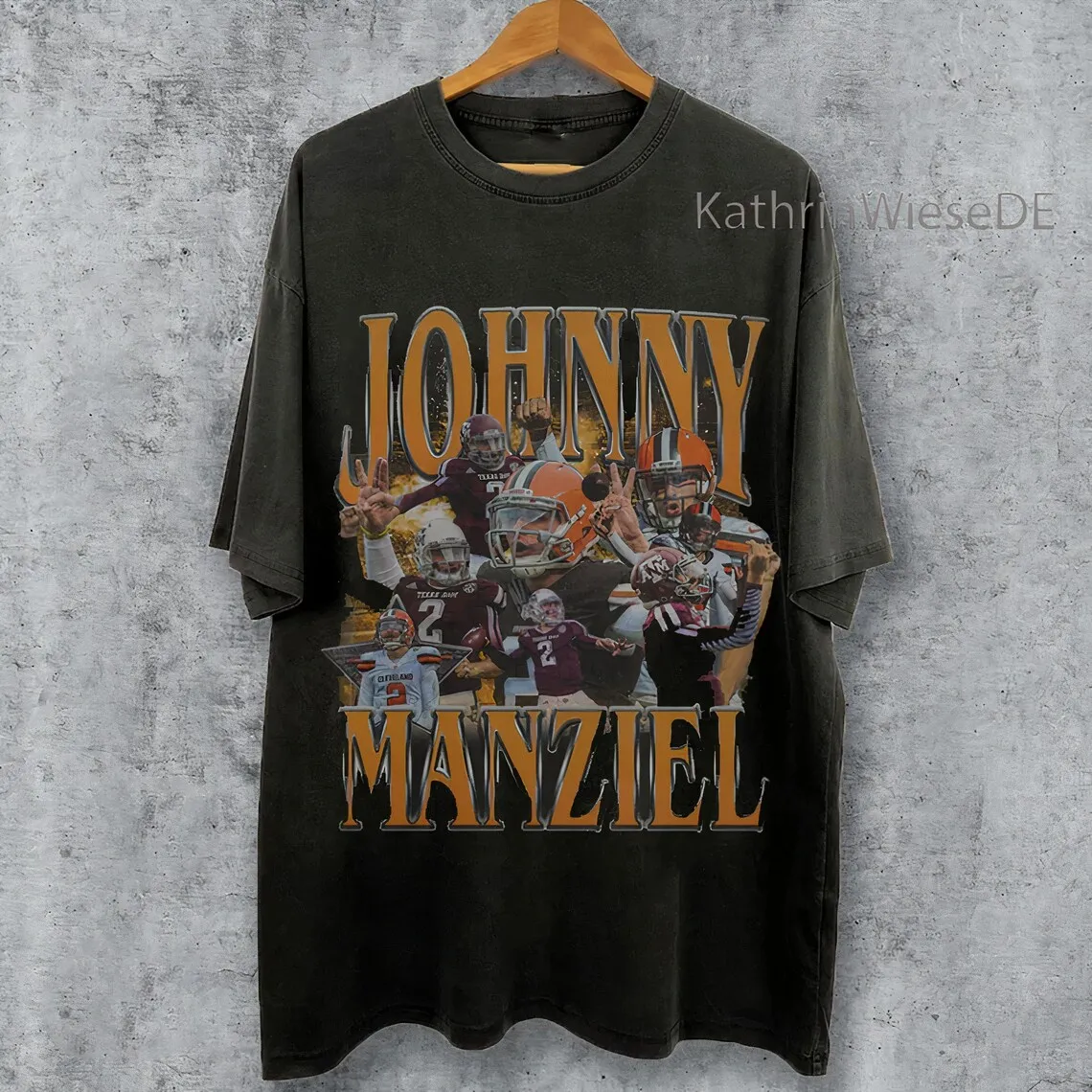 Johnny Manziel Vintage Style Bootleg Shirt  Johnny Manziel Shirt  Vintage 90s Graphic Oversized Sport Tee  Football Boot