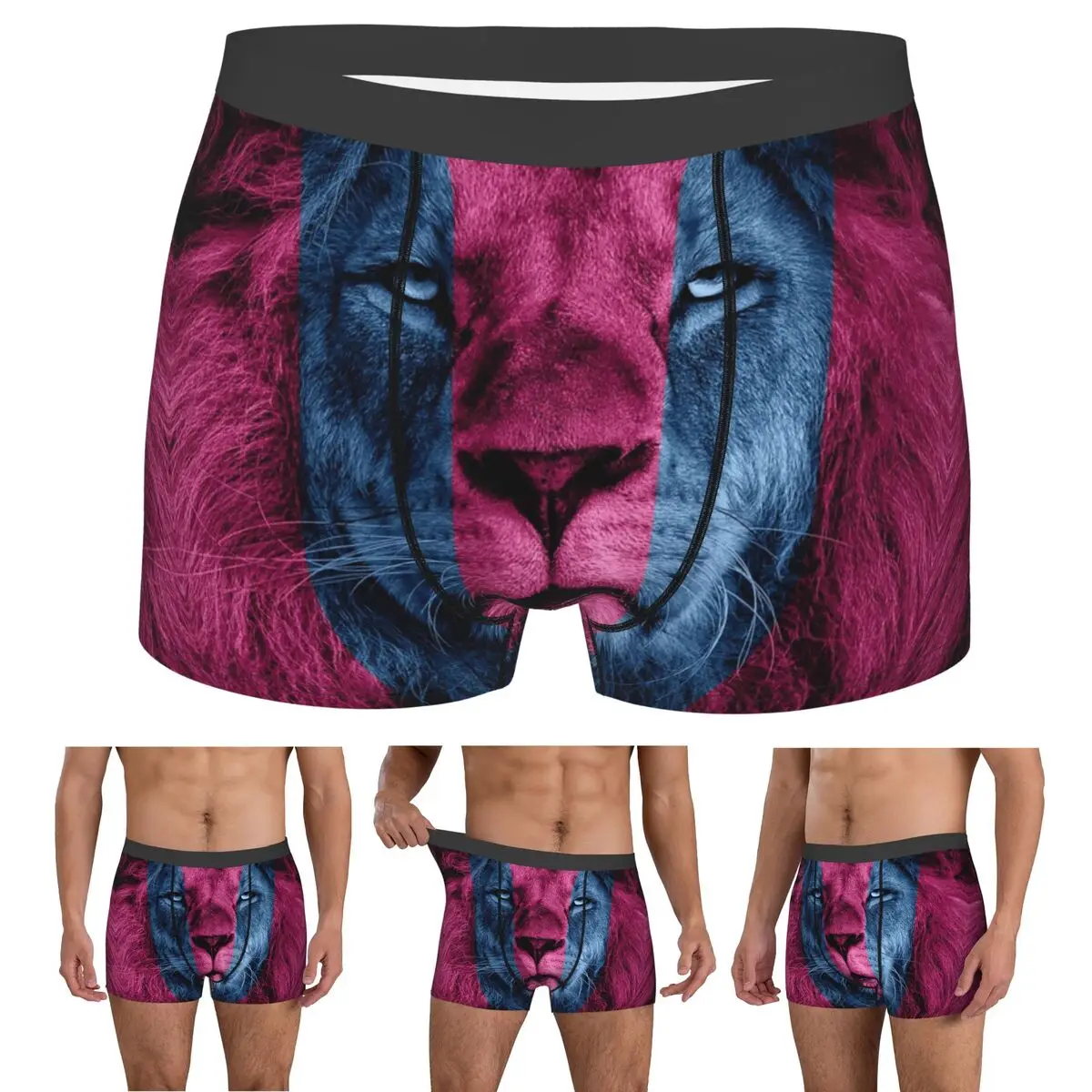 

Boxer Underpants Shorts Aston Villa Lion Panties Men Breathable Underwear for Homme Man Boyfriend Gifts